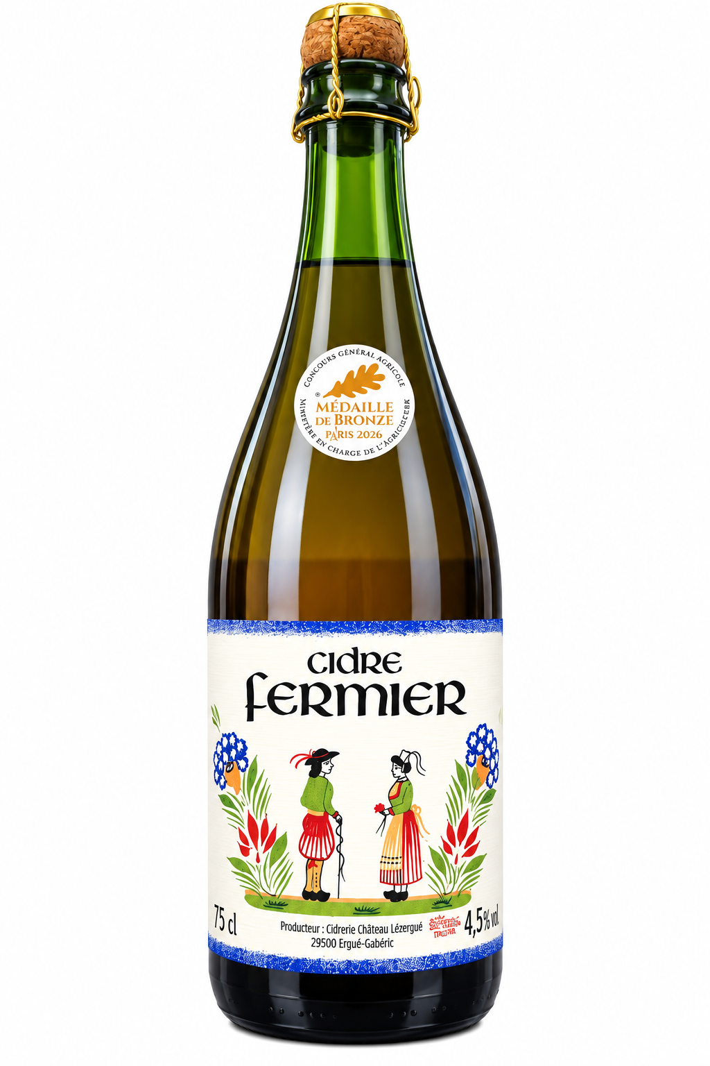 CIDRE FERMIER BRUT 4,5% vol.