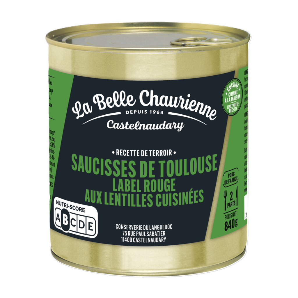 SAUCISS.DE TOULOUSE AUX LENT.840G