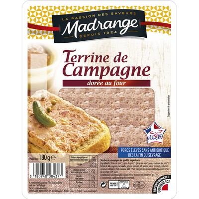 Terrine de Campagne Dorée au Four - 180g - MADRANGE  